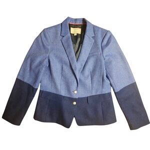 Banana Republic Wool Blazer Jacket Two Tone Herringbone 14 Quiet Luxury‎